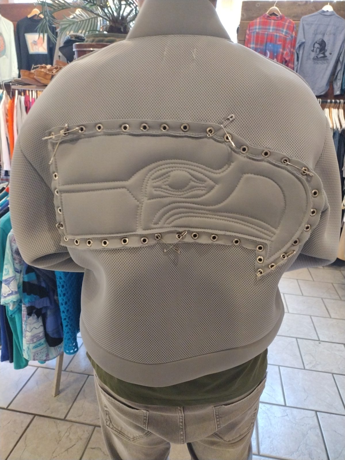 Local designer Dan McLean custom scuba jacket.