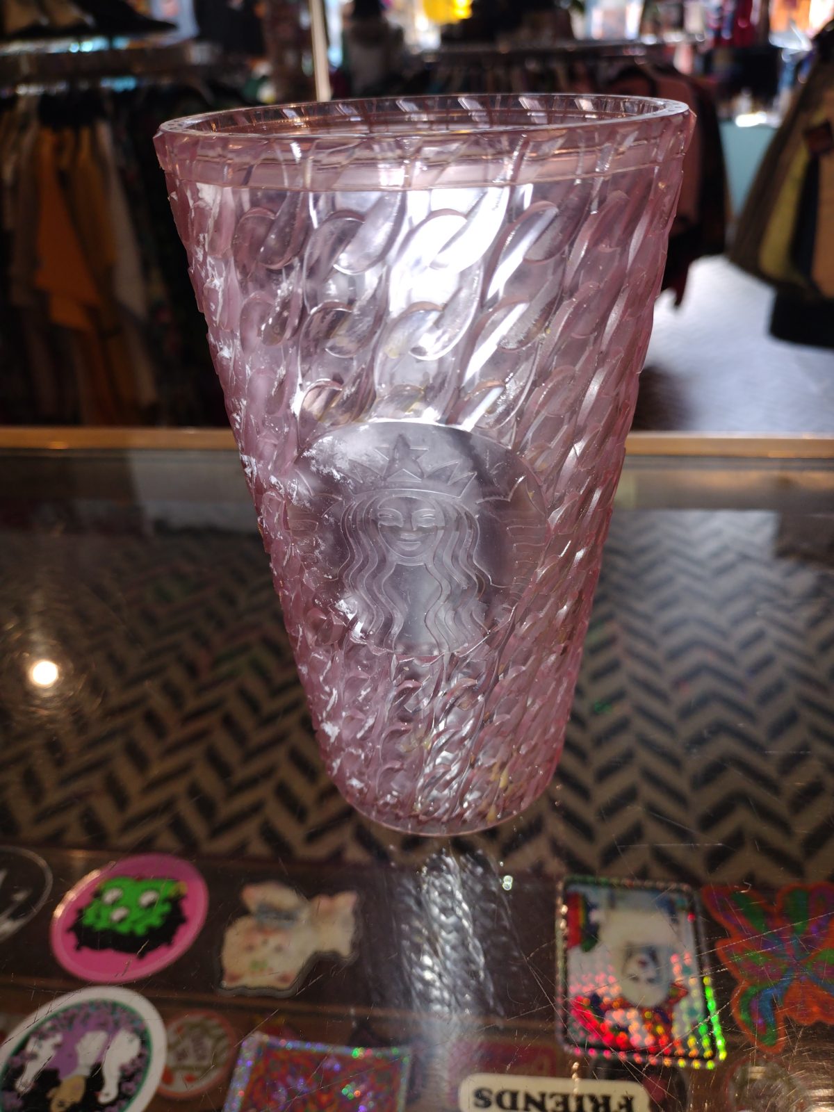 Pink Textured Starbucks Tumbler